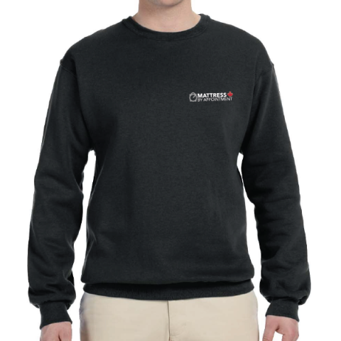 Mattress By Appointment Canada Embroidered Sweatshirt in Black