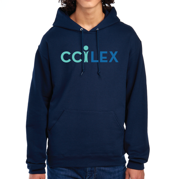Embroidered CCILEX on Navy Hoodie