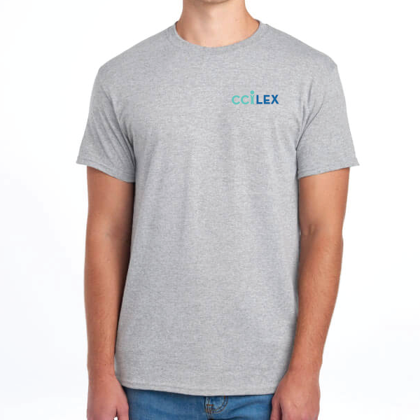 CCILEX Embroidered Sport Grey Tee Shirt