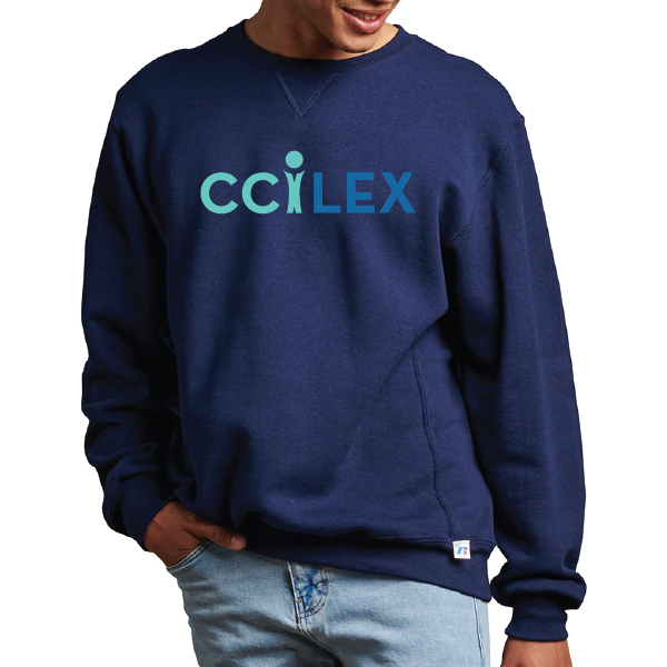 CCILEX Embroidered Navy Crewneck Sweatshirt