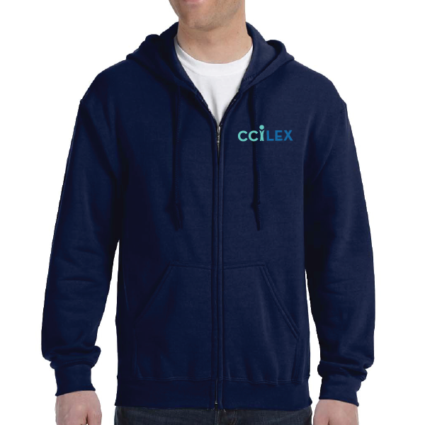 CCILEX Embroidered Navy Fullzip Hoodie