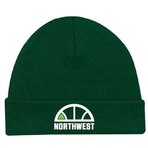 Northwest Basketball Green Cuffed Toque