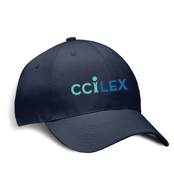 CCILEX embroidered on navy low profile ball cap.